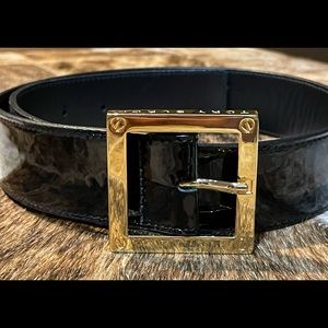 Tory Burch black patent leather belt